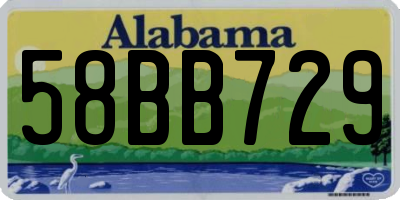 AL license plate 58BB729