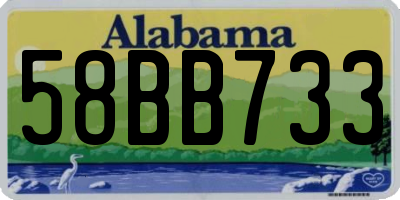 AL license plate 58BB733