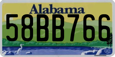 AL license plate 58BB766