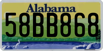 AL license plate 58BB868