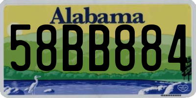 AL license plate 58BB884