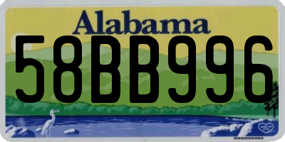 AL license plate 58BB996