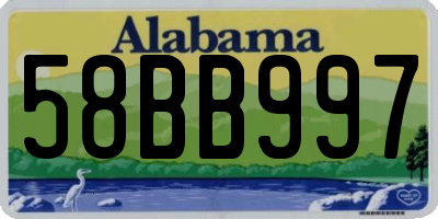 AL license plate 58BB997