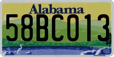 AL license plate 58BC013
