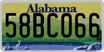 AL license plate 58BC066