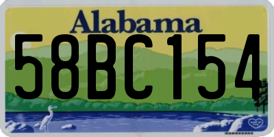 AL license plate 58BC154
