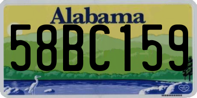 AL license plate 58BC159