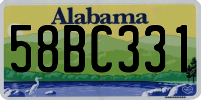 AL license plate 58BC331