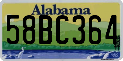 AL license plate 58BC364