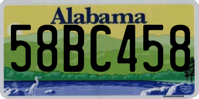 AL license plate 58BC458