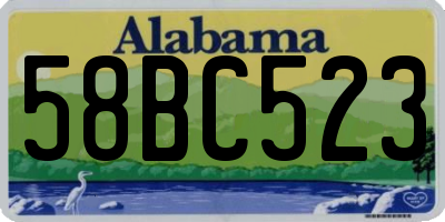 AL license plate 58BC523