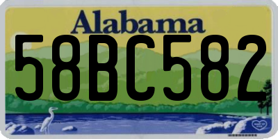 AL license plate 58BC582
