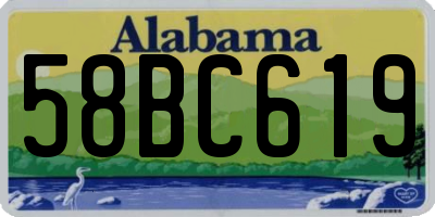 AL license plate 58BC619