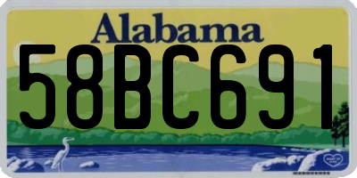 AL license plate 58BC691
