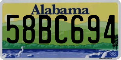 AL license plate 58BC694