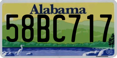AL license plate 58BC717