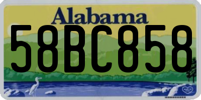 AL license plate 58BC858