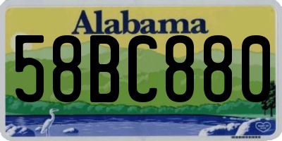 AL license plate 58BC880
