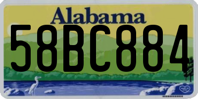 AL license plate 58BC884