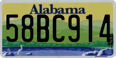 AL license plate 58BC914