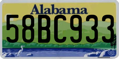 AL license plate 58BC933