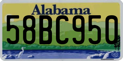 AL license plate 58BC950
