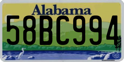 AL license plate 58BC994