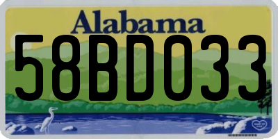 AL license plate 58BD033