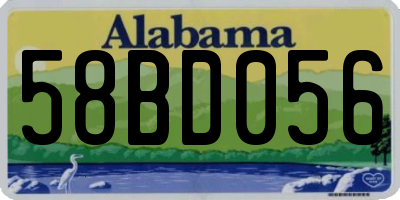 AL license plate 58BD056