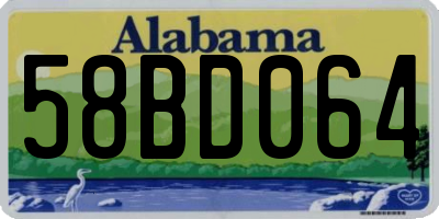 AL license plate 58BD064