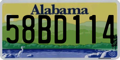 AL license plate 58BD114