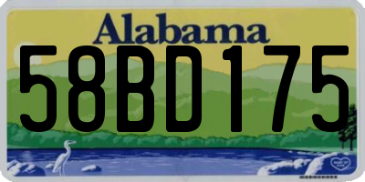 AL license plate 58BD175