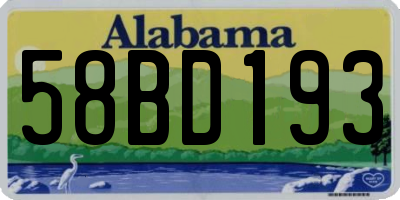 AL license plate 58BD193