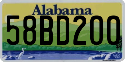 AL license plate 58BD200