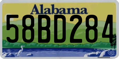 AL license plate 58BD284
