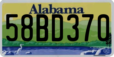 AL license plate 58BD370