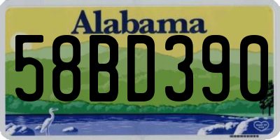 AL license plate 58BD390