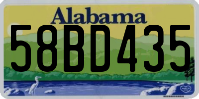 AL license plate 58BD435