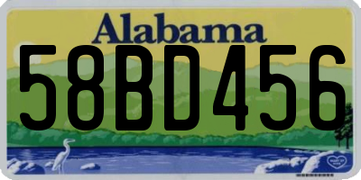 AL license plate 58BD456