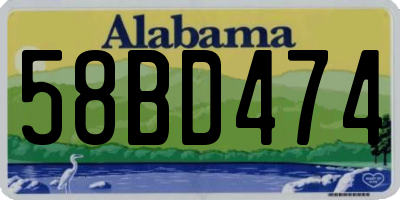 AL license plate 58BD474