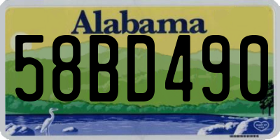 AL license plate 58BD490