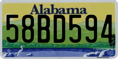 AL license plate 58BD594