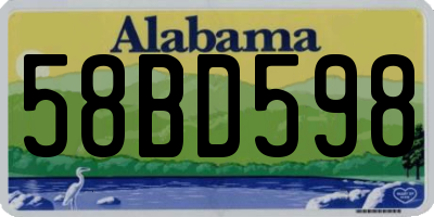AL license plate 58BD598