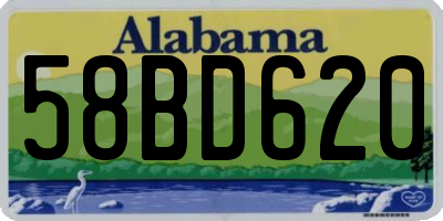 AL license plate 58BD620