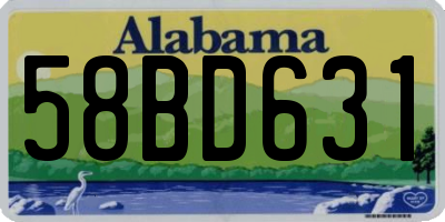 AL license plate 58BD631