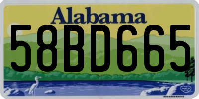 AL license plate 58BD665