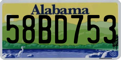 AL license plate 58BD753