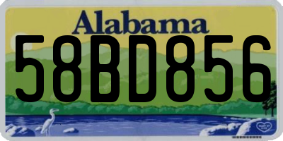 AL license plate 58BD856