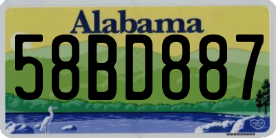 AL license plate 58BD887