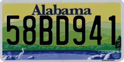 AL license plate 58BD941